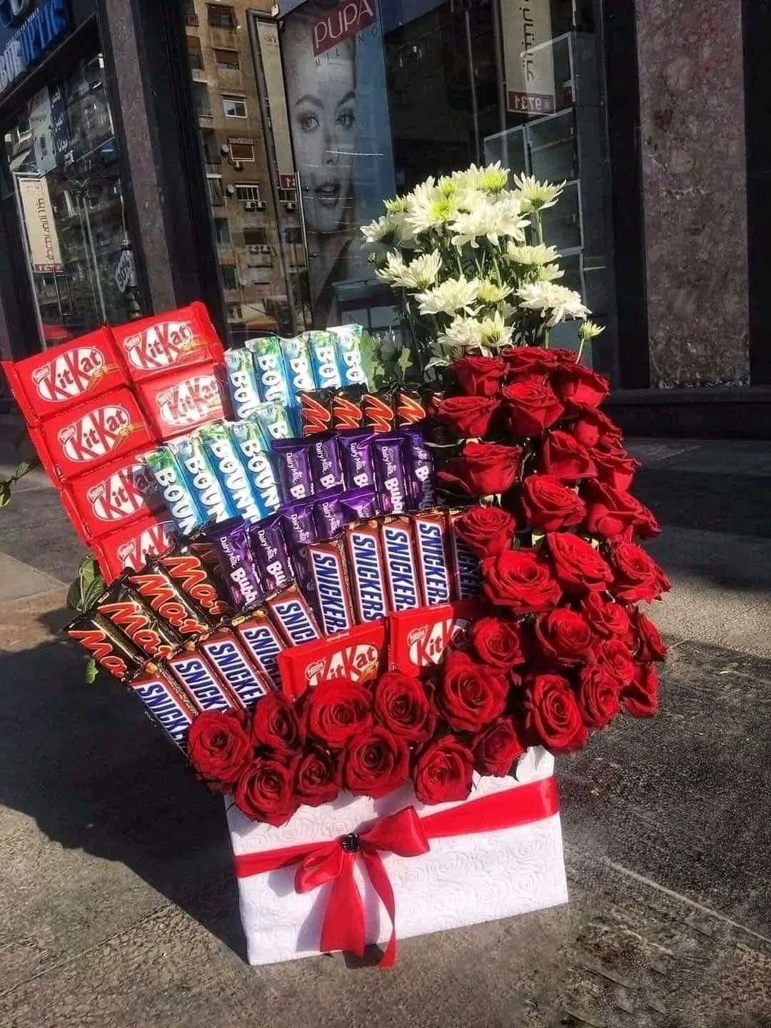 Luxury chocolate and red rose gift box in Bangladesh