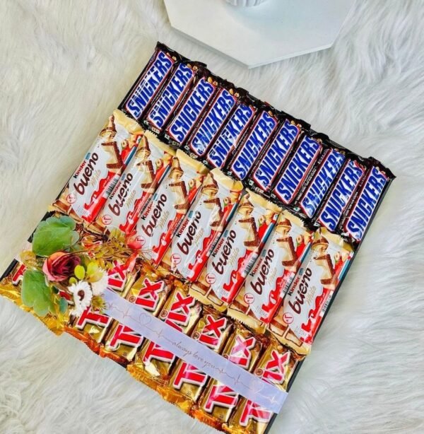 Luxury Chocolate Combo Tray – Snickers, Kinder Bueno & Twix Gift Box | Perfect for Birthdays, Anniversaries & Surprises