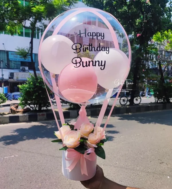 Balloon Bouquet with Artificial Flowers