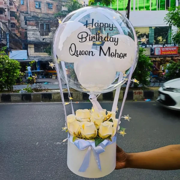 Balloon Bouquet with Artificial Flowers05