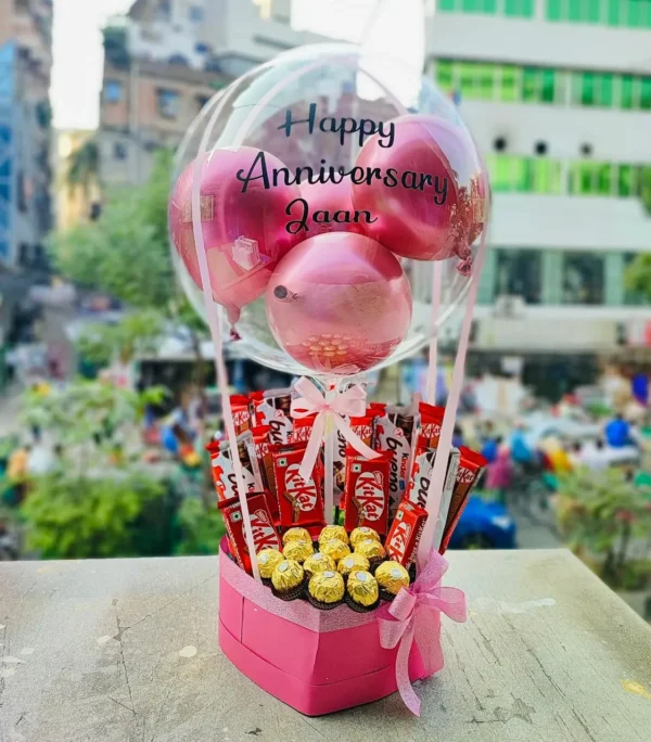 Birthday Balloon Bouquet with Mixed Chocolate