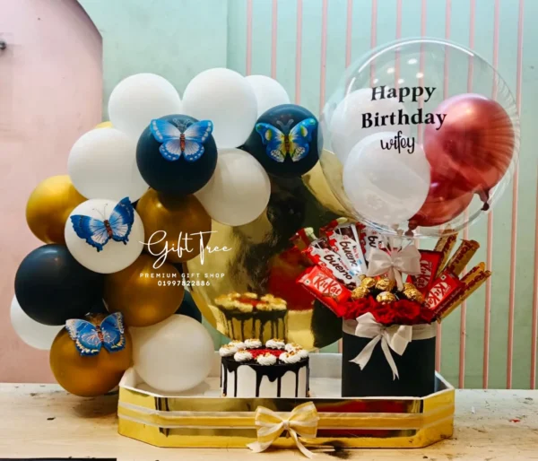 Cake Chocolate and Balloon Hamper