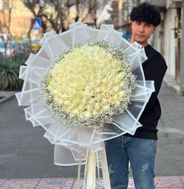 Elegant White Rose Arrangement