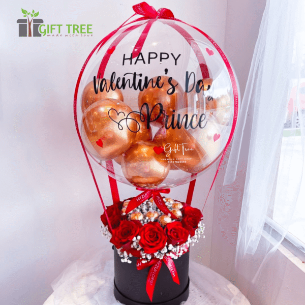 Flowers with chocolate Balloon Bouquet