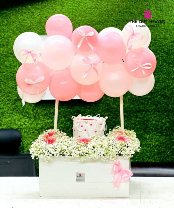 Luxury Birthday/Anniversary Gift with Customised Cake