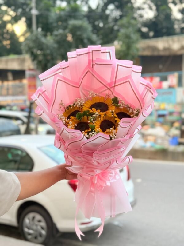 5pcs Sunflowers Boquuet