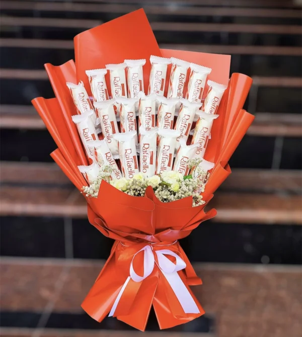 Raffaello Delights Elegant Chocolate Bouquet