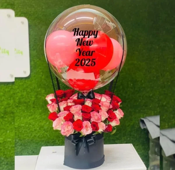 Balloon bouquet for New Year celebration