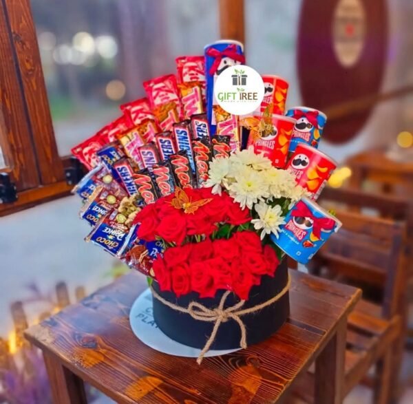 Chocolates with Rose & Pringless Box