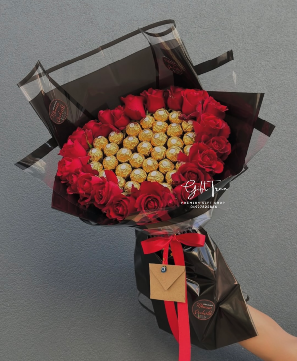 Ferrero Rocher with Rose Bouquet