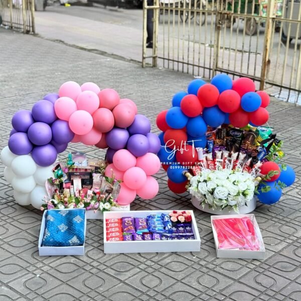 Mackup Hamper with Chocolate box and sharee Package