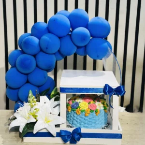 Luxury Blue & White Theme Gift Tray For Men