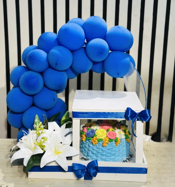 Luxury Blue & White Theme Gift Tray For Men